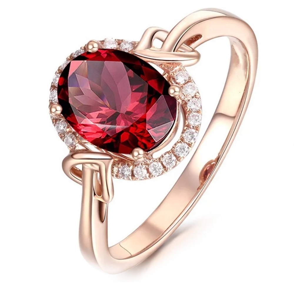 Sparkling Red CZ Ring